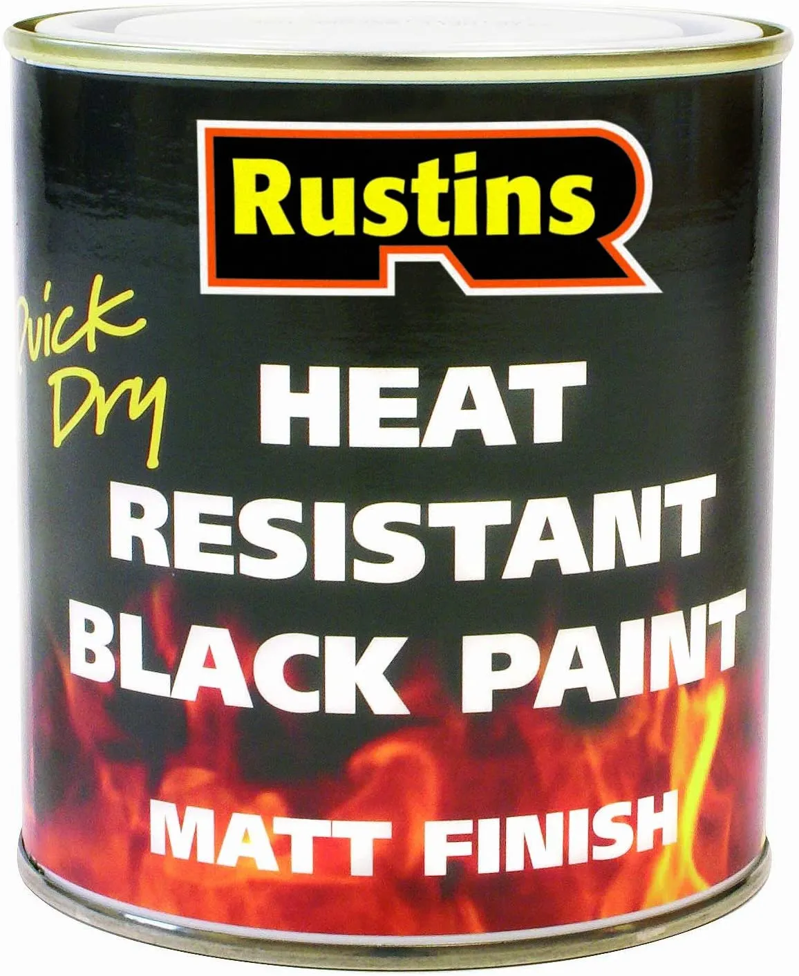 Rustins Heat Resistant Paint - Black 250ml