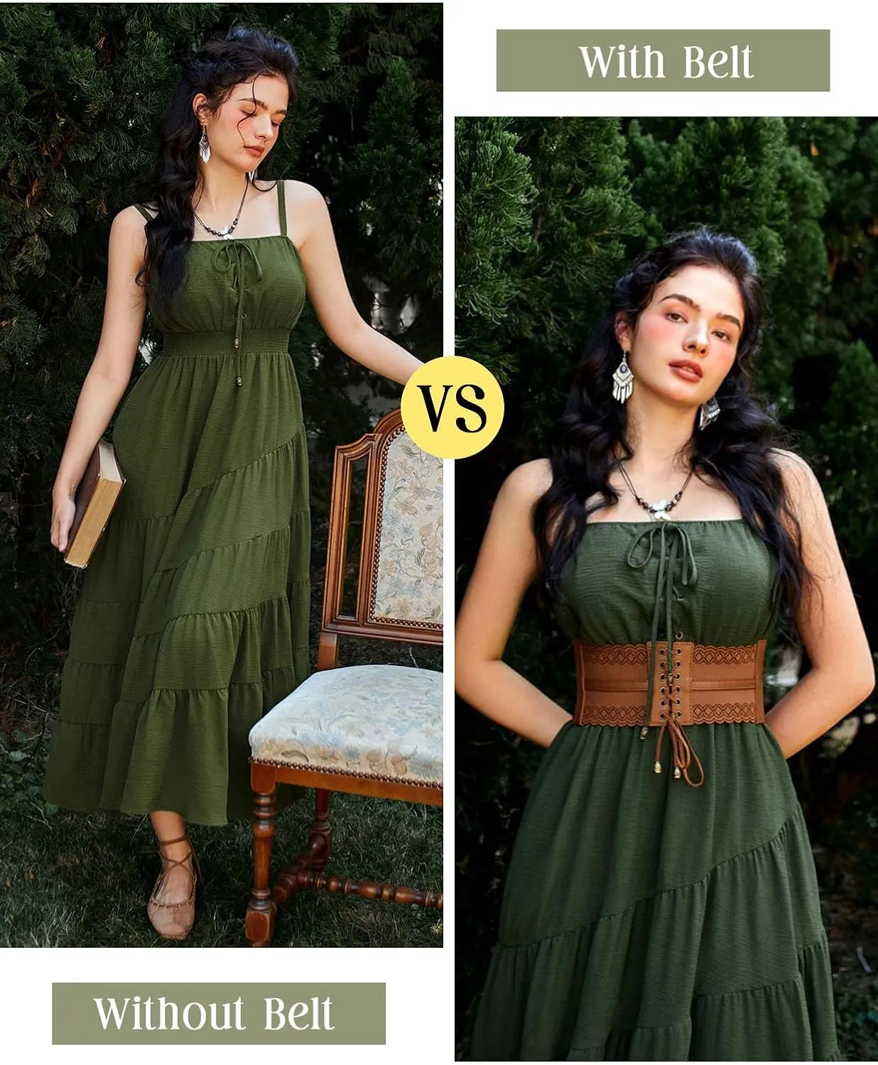 Scarlet Darkness Costume Belts for Women Wide Elastic Waist Cinch Belts Lace-up Corset Belts