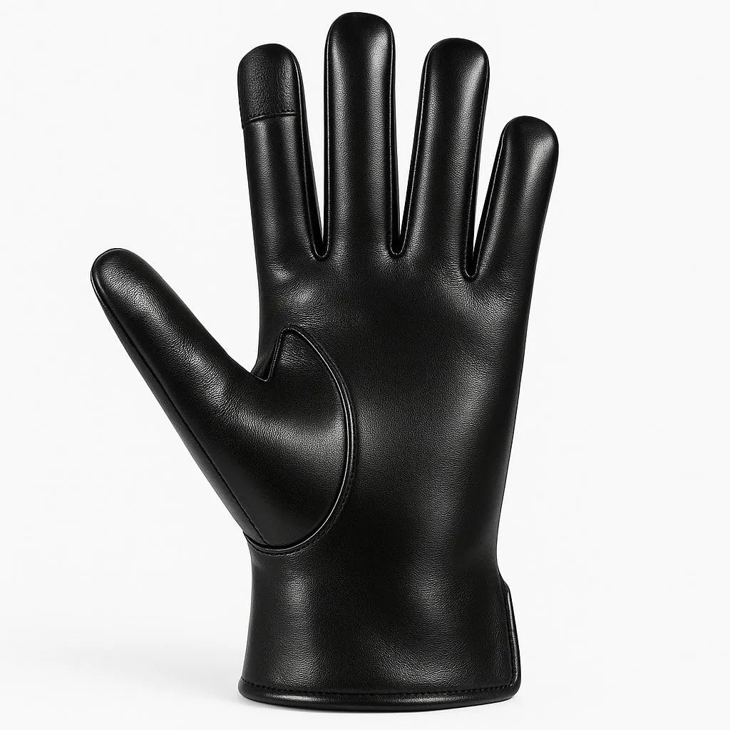 Sheepskin Leather Gloves with Touchscreen Capability and Winter Fur Lining  Warm Driving Gloves for Men & Women