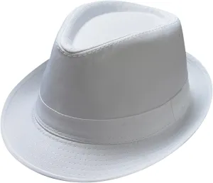 Short Brim Fedora Hats for Women and Men Classic Panama Hat Men's Dress Hat with Belt Buckle