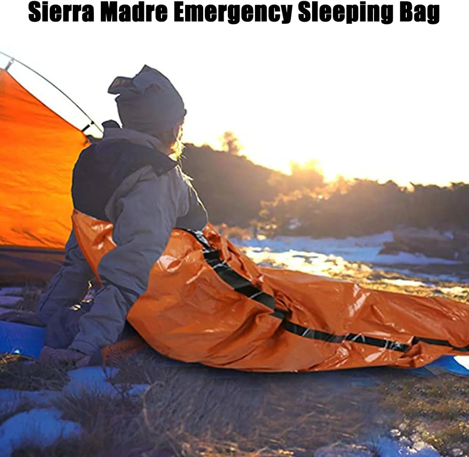 Sierra Madre Emergency Sleeping Bag, 84"X36" Sierra Madre Emergency Sleeping Bag, Tiny Portable Thermal Waterproof Sierramadre Emergency Sleeping Bag for Camping, Hiking, Outdoor