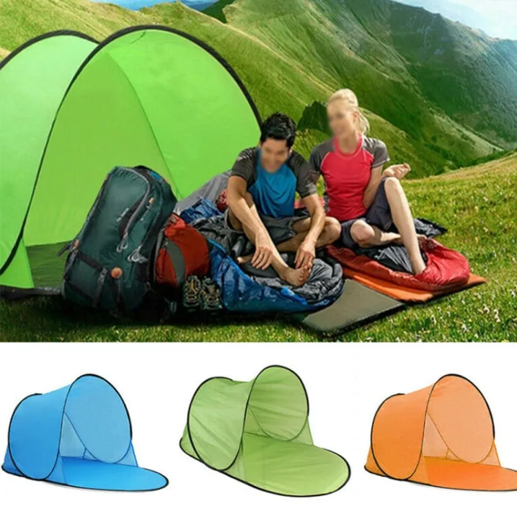 Single Leisure Sunscreen Tent Wire Tent Beach Tent, Color: Thicken Sky Blue