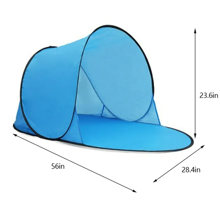 Single Leisure Sunscreen Tent Wire Tent Beach Tent, Color: Thicken Sky Blue