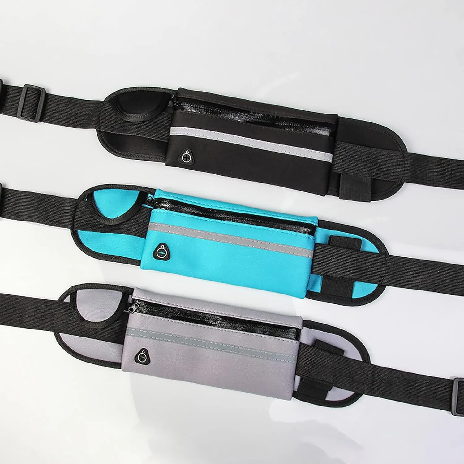 Slim Running Belt, Waterproof Fanny Packs for Women,Phone Holder for Running,Reflective Waist Bag for Men,Runners Belt Pouches for Men,Money Belt,Waist Pack for Travel Camping Running Workout