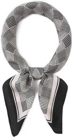 STARWHISPER 27" Square Head Scarf for Women Silk Feeling Satin Scarf Women Fashion Silk Scarf for Wrapping Hair