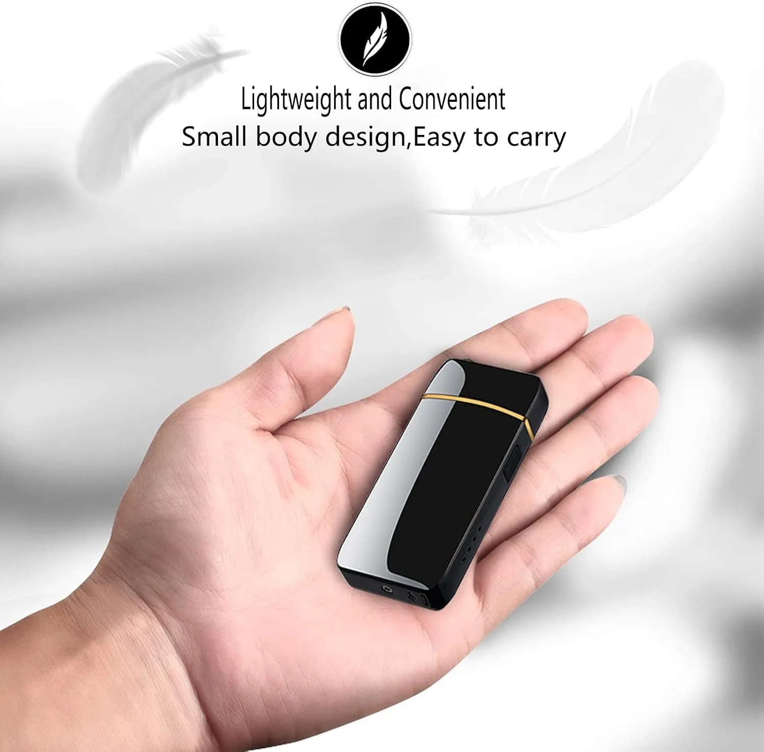 T3-Silver Ice Smart Electric Lighter - USB Rechargeable, Windproof, Flameless, Lightweight Plasma Lighter for Fire, BBQs, Fireworks, Candle, Camping - Outdoors Indoors