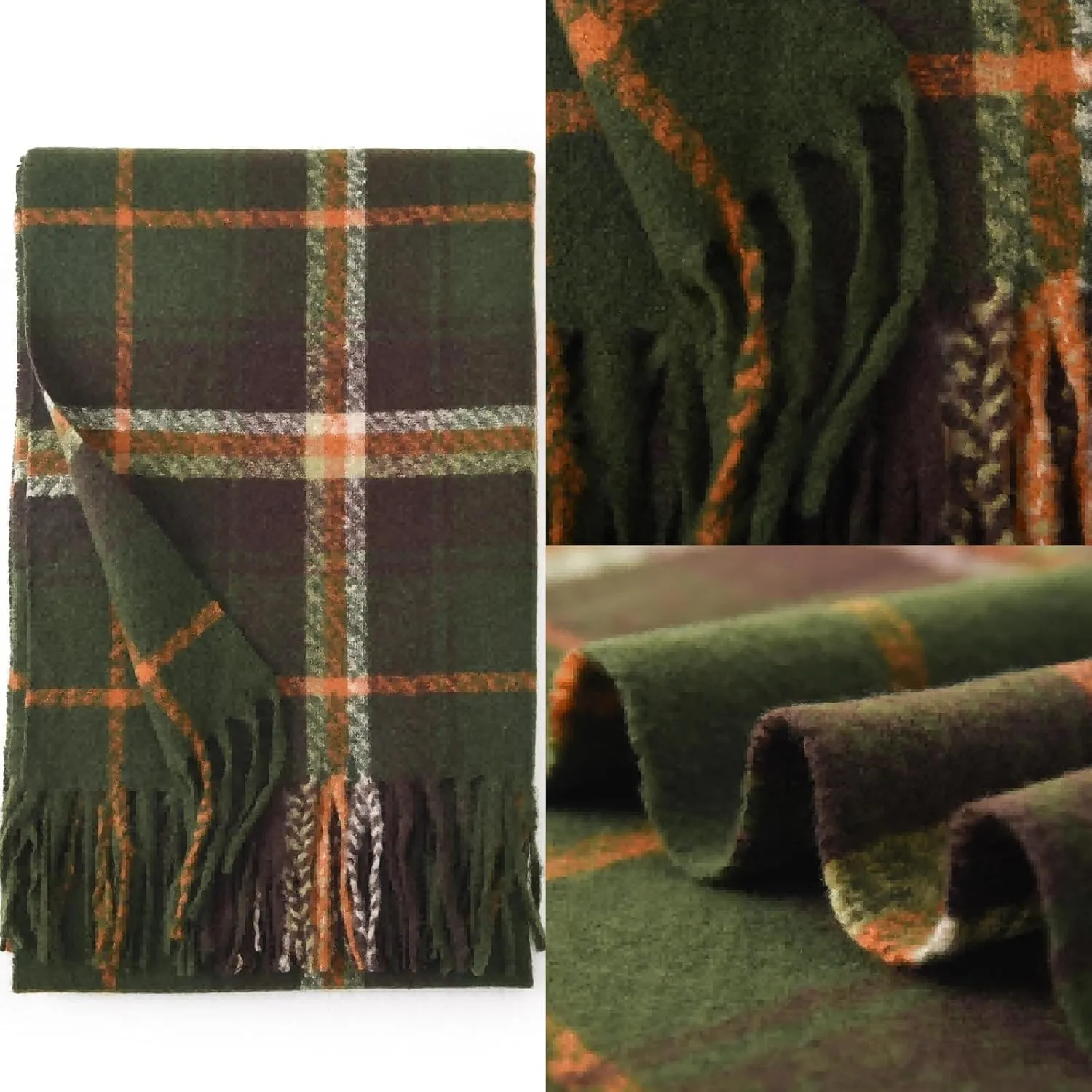 Tartan Plaid Scarves for Women Winter,Long Scarves for Women with Fringe,Super Soft Scarf for Women Winter