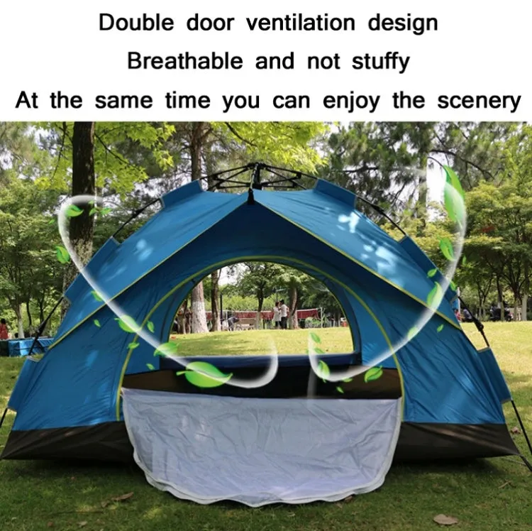 TC-014 Outdoor Beach Travel Camping Automatic Spring Multi-Person Tent For 2 People(Orange Mat Hammock)