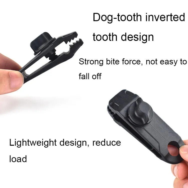 Tent Additional Pull Point Shark Clips Outdoor Camping Canopy Windproof Clip(Mud-color)