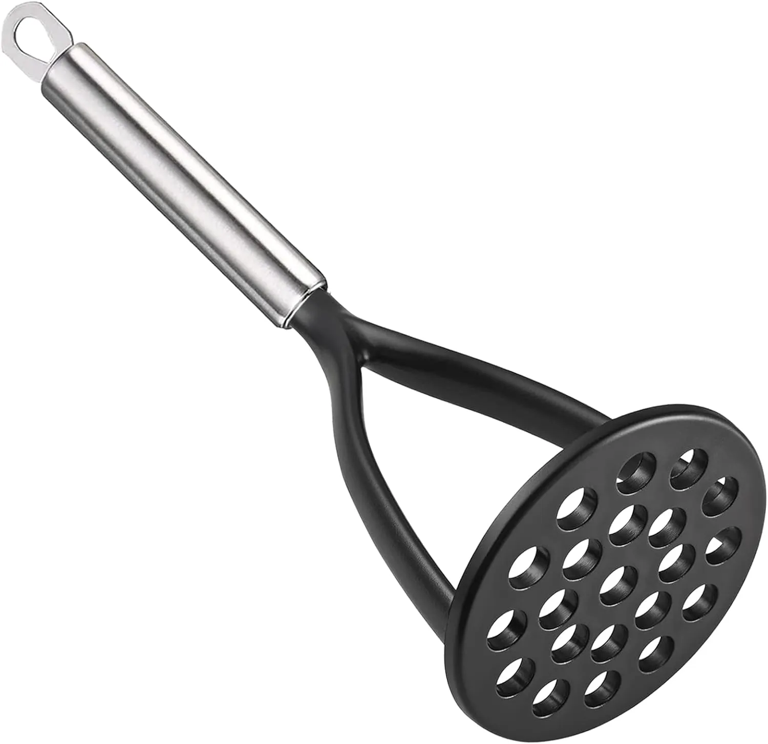 TENTA KITCHEN Good Grips Nylon Potato Solid Masher Ricer Press Blender Crusher for Non-Stick Cookware With Heat Resistant Stay Cool Stainless Steel Handle