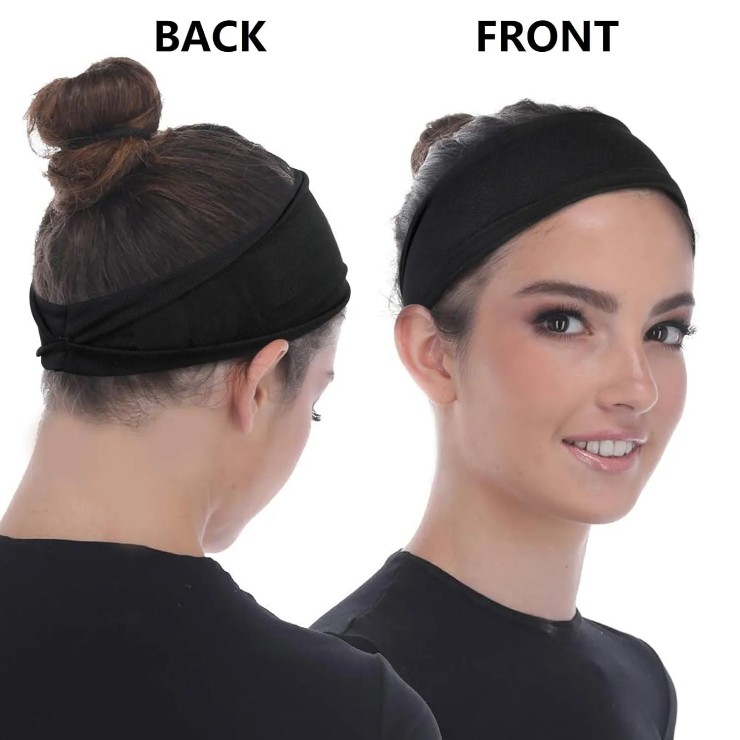TERSE Headbands for Women Trendy Floral Women's Hair Bands, Non Slip Stretchy Sweat Bands 4 inches Wide, Fashion Hair Accessories for Yoga Workout Summer Head Bands