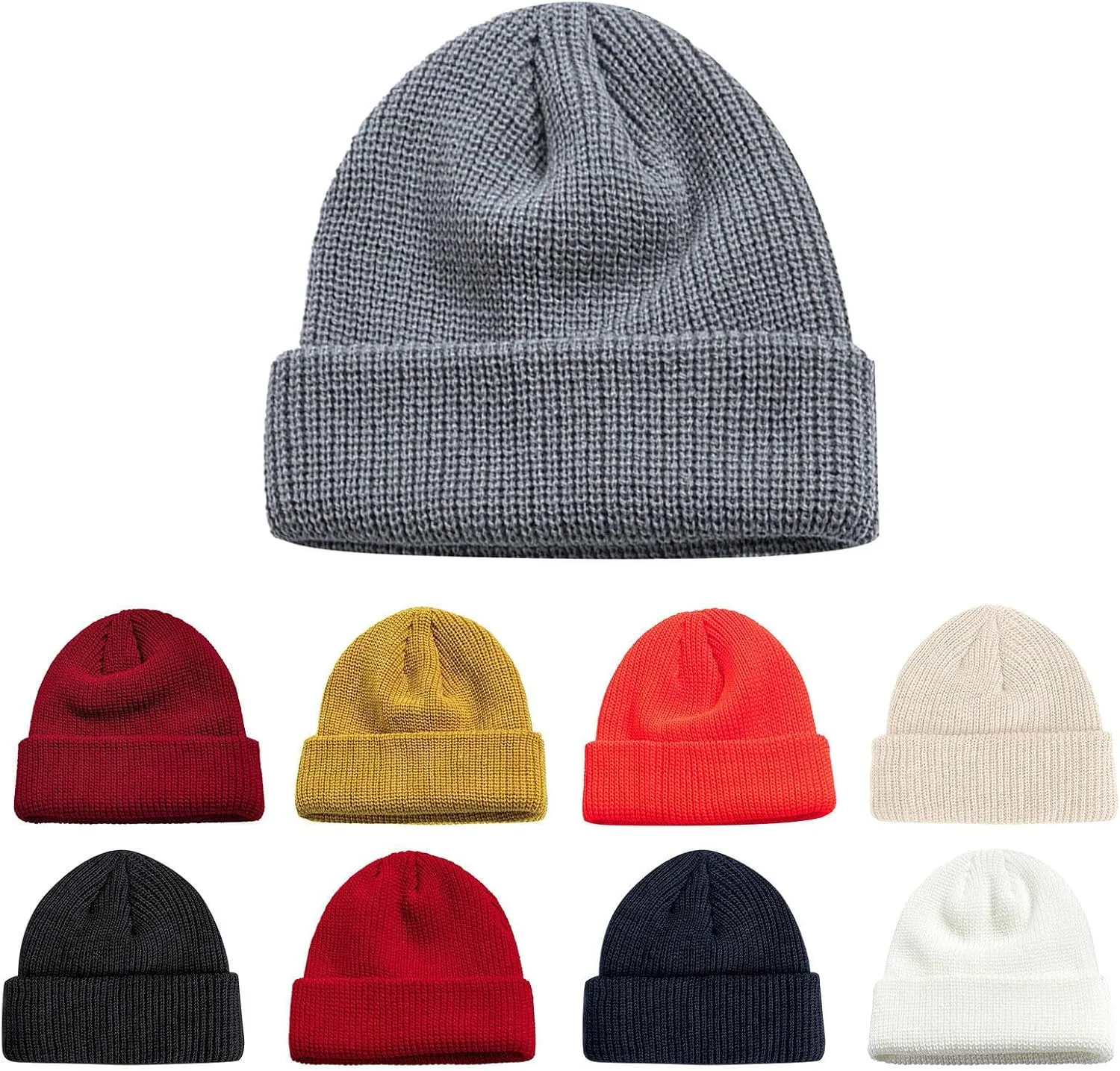 Thickened Cotton Beanie Hat for Women Slouchy Beanies Cuffed Plain Skull Caps Womens Winter Soft Warm Ski Hats