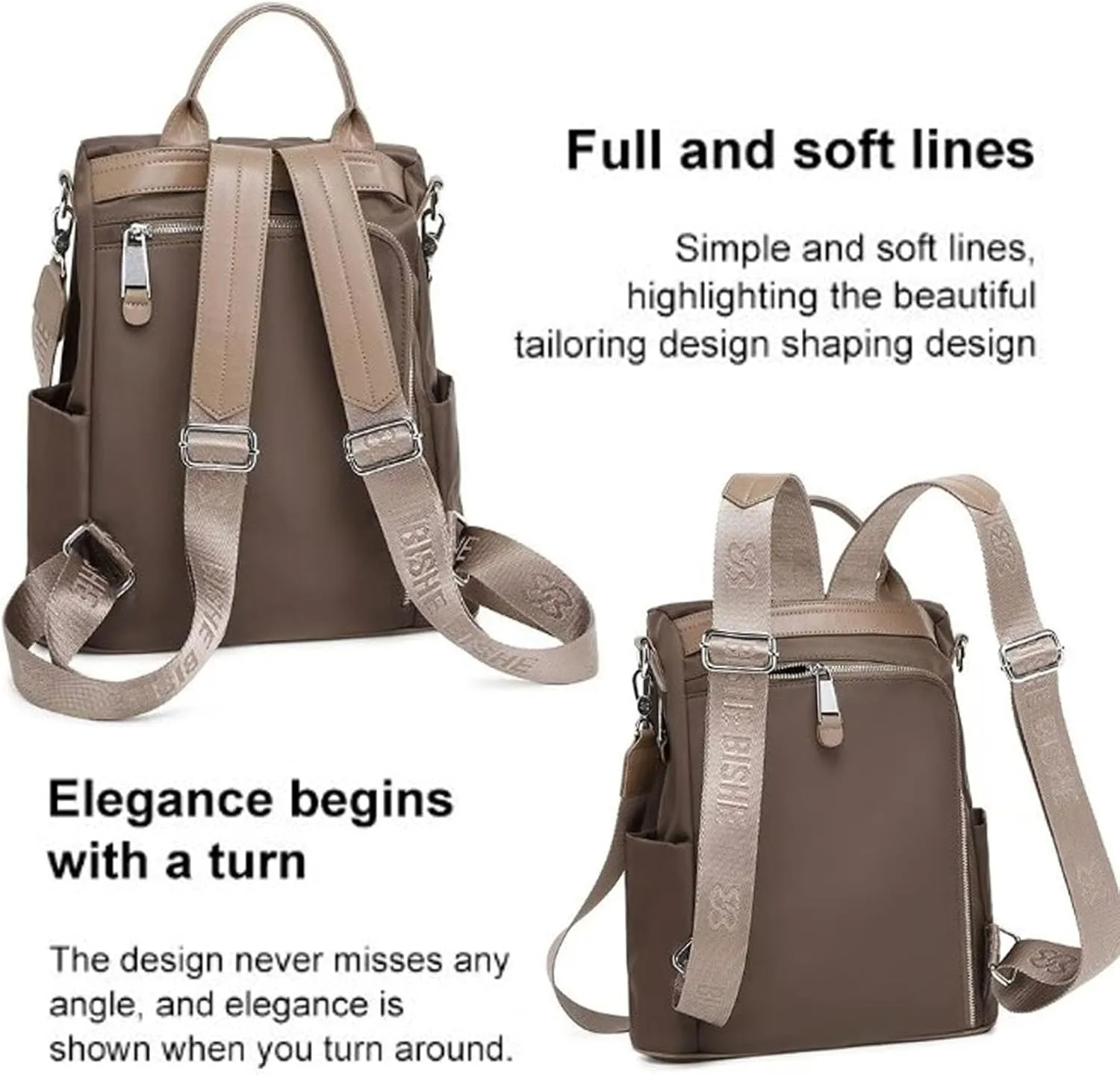 Tomihi Backpack, Tomihi Leisure Shoulder Back Pack, Large Capacity Anti Theft Backpack, Large capacity backpack (brown)