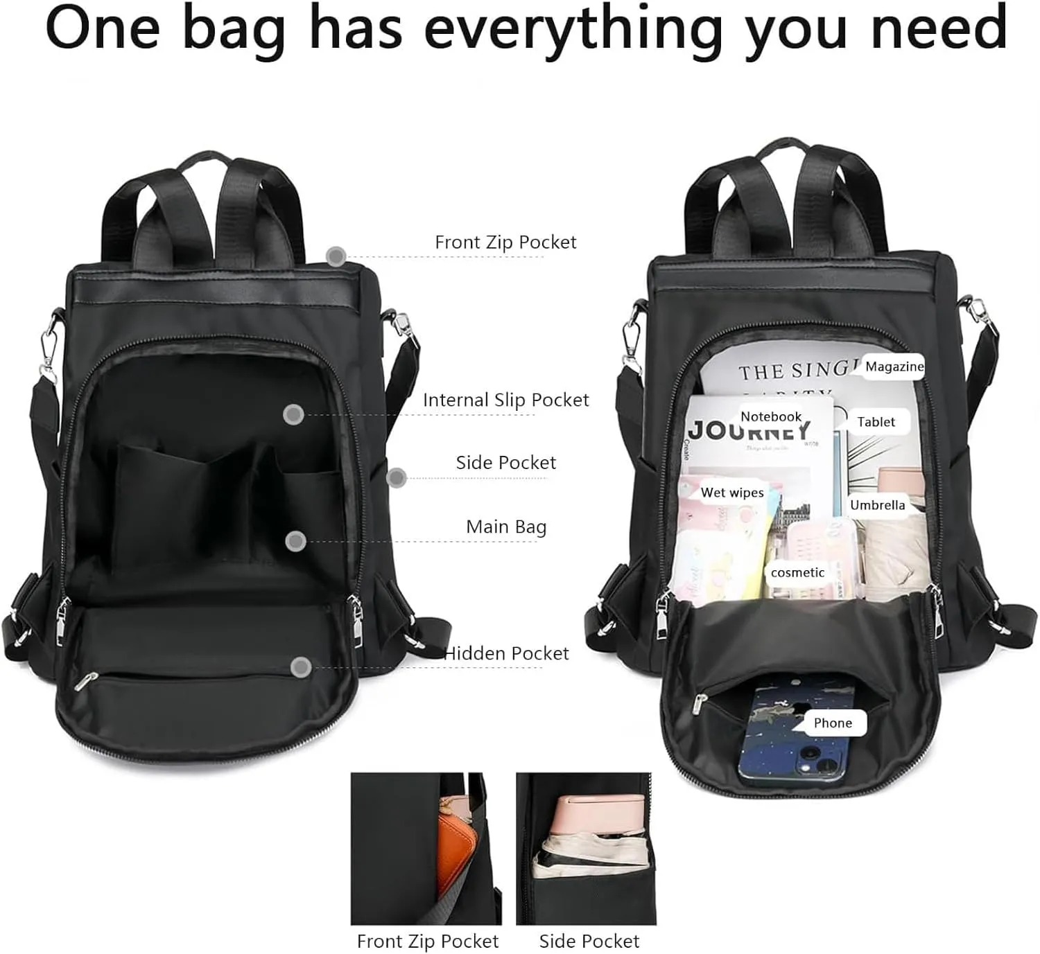 Tomihi Backpack, Tomihi Leisure Shoulder Back Pack, Large Capacity Anti Theft Backpack, Large capacity backpack (brown)