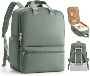 Travel Backpack Carry On Flight Approved Large Travel Backpack For Women Carry On Backpack Personal Item Travel Bag Laptop Teacher Backpack Work Backpack For Traveling On Airplane Army Green