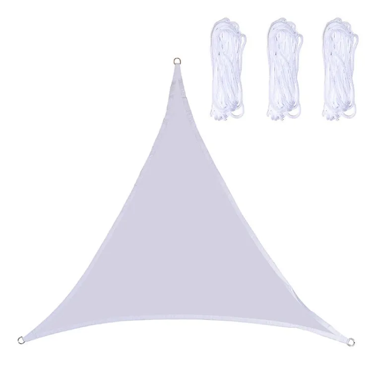 Triangle Outdoor Garden Sunshade Sail Waterproof Anti-UV Canopy, Size: 3.6m x 3.6m x 3.6m(White)