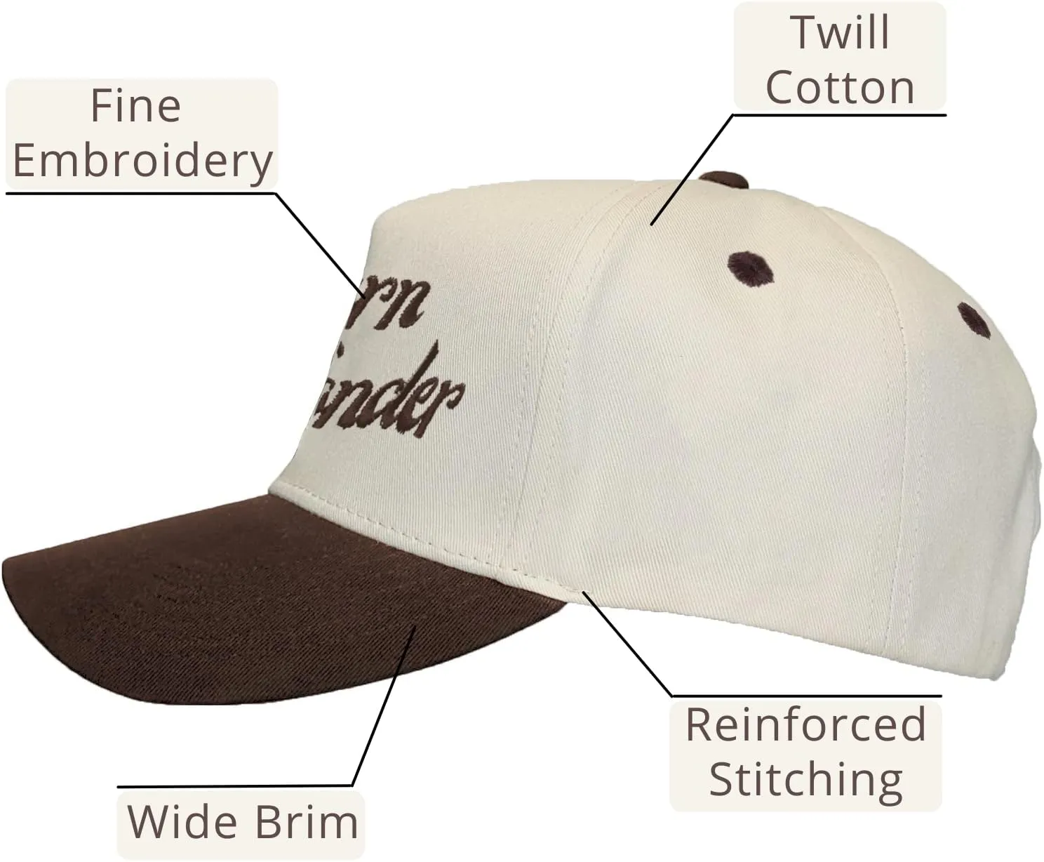 Trucker Hats for Men Women Vintage Two Tone Country Cowboy Hat Retro Western Snapback Cap