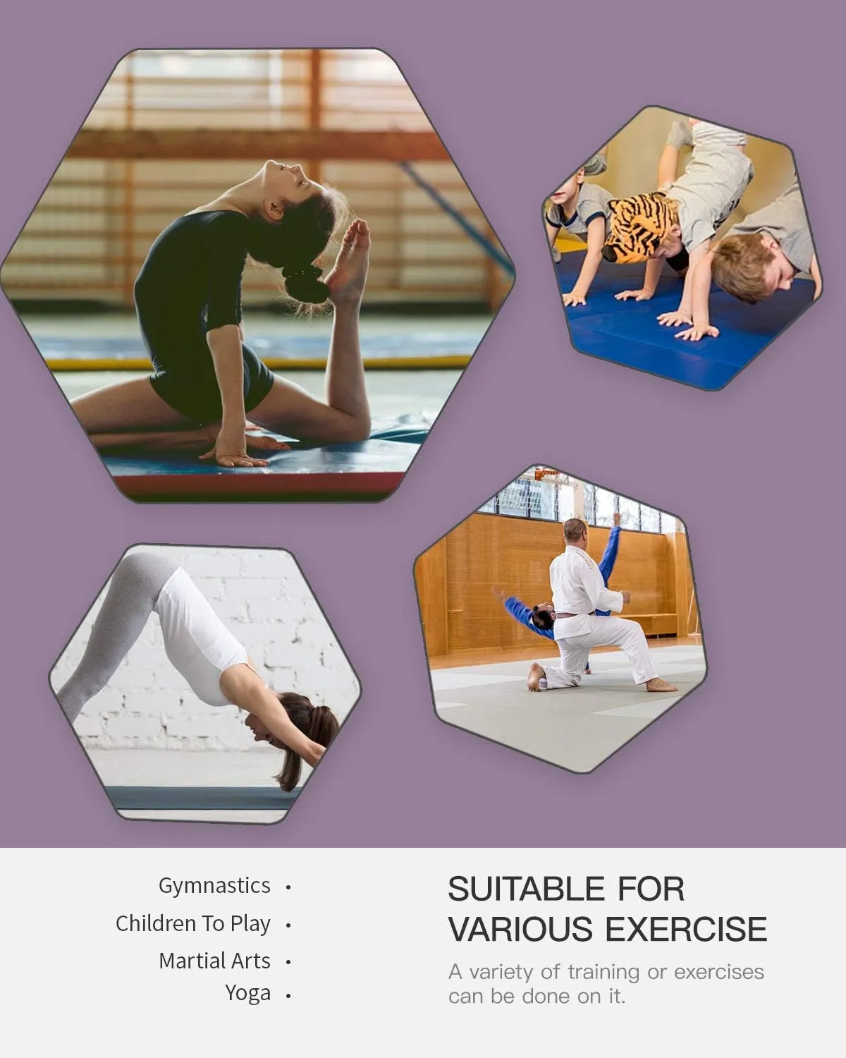 Tumbling Mats Gymnastics Tumbling Mats Foldable Foldable Yoga Mat Thick PU Leather Exercise Mat With Carrying Handles for home Workout outdoor Gymnastics Yoga Pilates