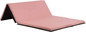 Tumbling Mats Gymnastics Tumbling Mats Foldable Foldable Yoga Mat Thick PU Leather Exercise Mat With Carrying Handles for home Workout outdoor Gymnastics Yoga Pilates