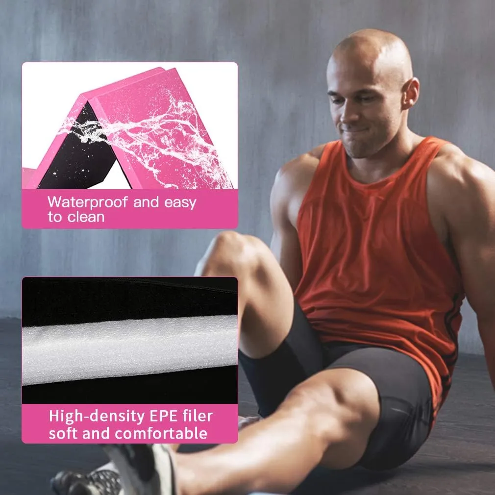 Tumbling Mats Gymnastics Tumbling Mats Foldable Foldable Yoga Mat Thick PU Leather Exercise Mat With Carrying Handles for home Workout outdoor Gymnastics Yoga Pilates