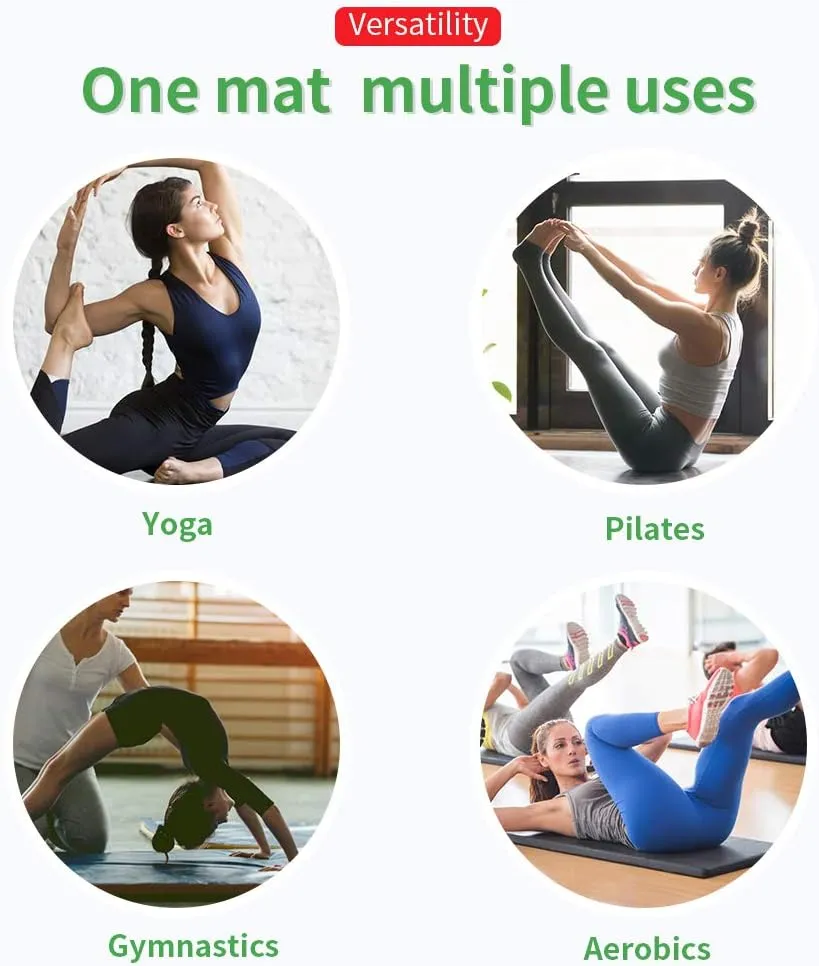 Tumbling Mats Gymnastics Tumbling Mats Foldable Foldable Yoga Mat Thick PU Leather Exercise Mat With Carrying Handles for home Workout outdoor Gymnastics Yoga Pilates
