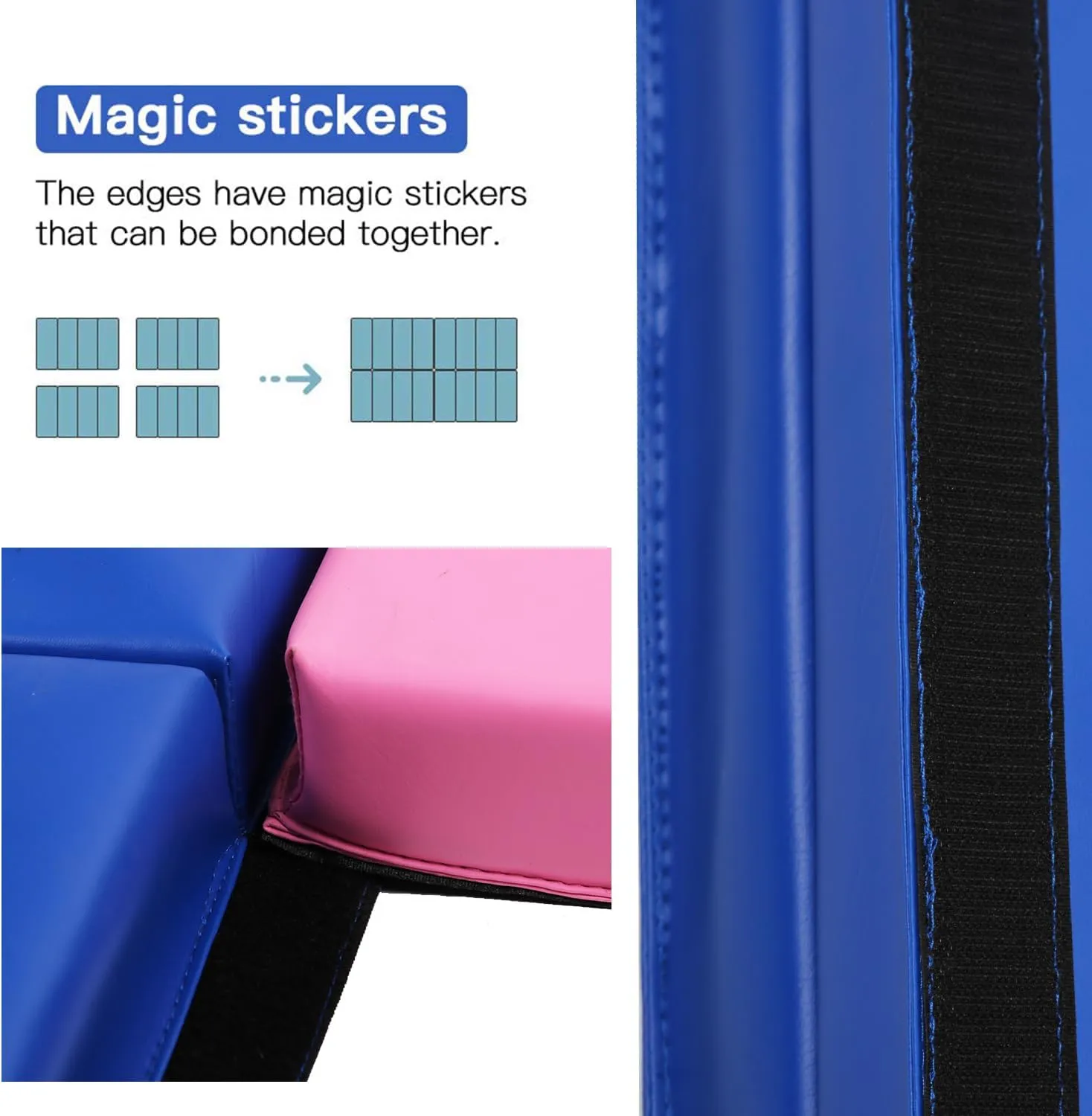 Tumbling Mats Gymnastics Tumbling Mats Foldable Foldable Yoga Mat Thick PU Leather Exercise Mat With Carrying Handles for home Workout outdoor Gymnastics Yoga Pilates
