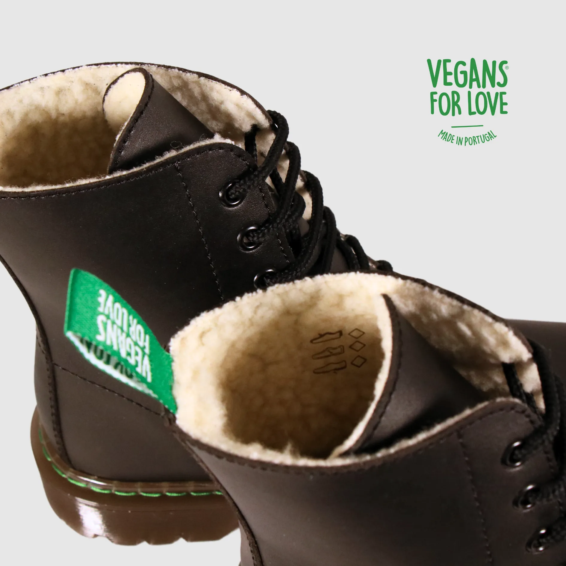 Unisex Vegan Winter Boots - Activist Footprints, Durable, Water-Resistant, Shearling-Lined, Perfect for Cold Weather and Daily Use