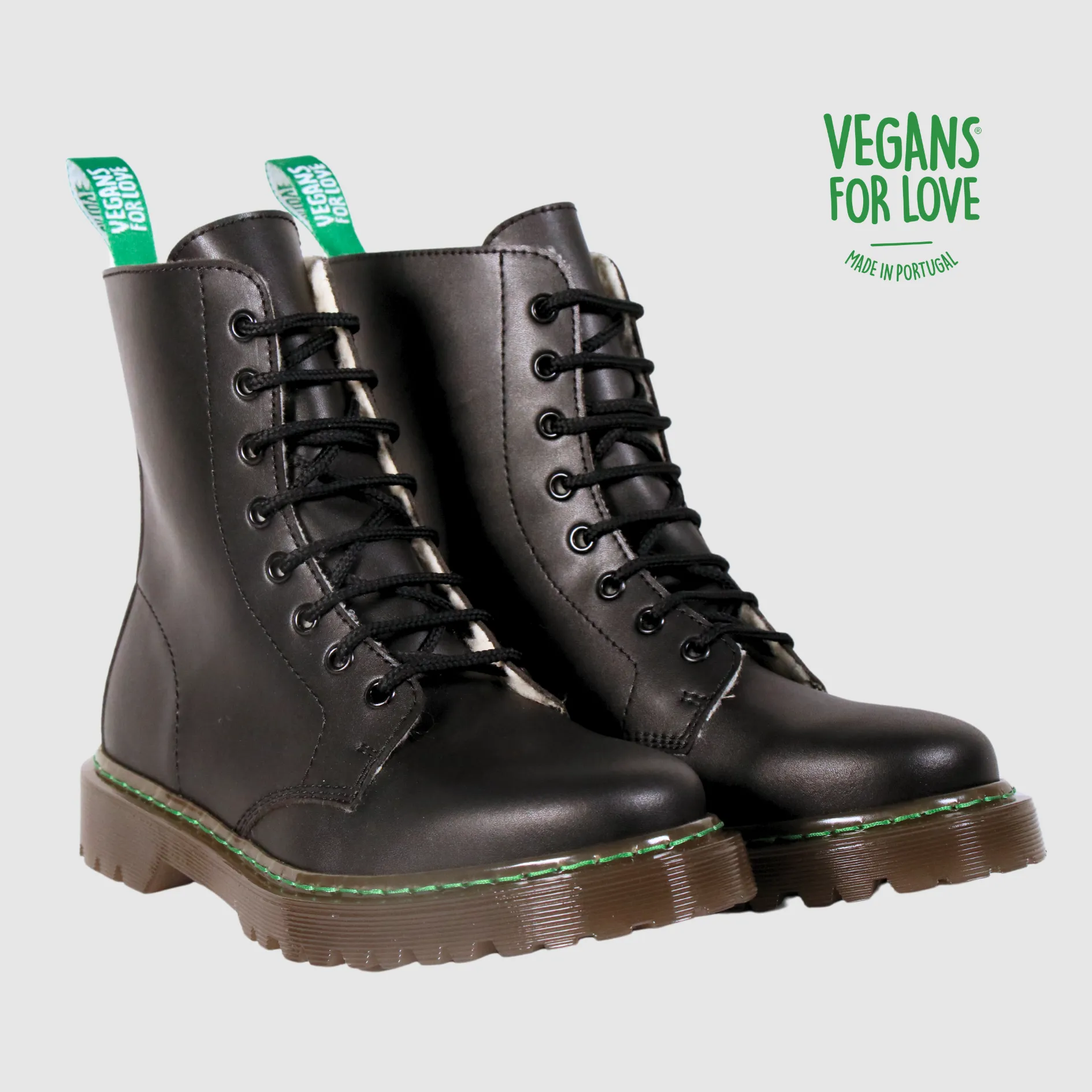 Unisex Vegan Winter Boots - Activist Footprints, Durable, Water-Resistant, Shearling-Lined, Perfect for Cold Weather and Daily Use