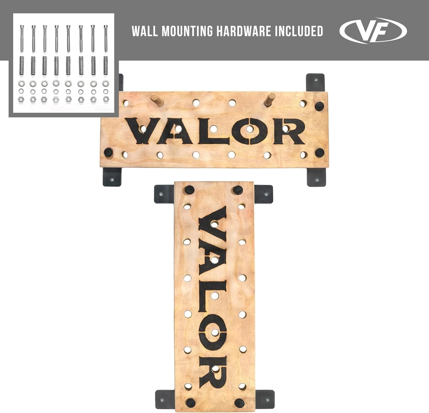 Valor Fitness Climbing Peg Board  Wall Mounted Plywood for Gym, Ninja Training, Cross Training, Rock Climbing & Gymnastics Workout Equipment