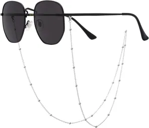 Veda Tinda Vision Sunglasses for Women Trendy Retro 70s 90s Womens Oval and Square Shades UV400 Protection with Glasses Chain
