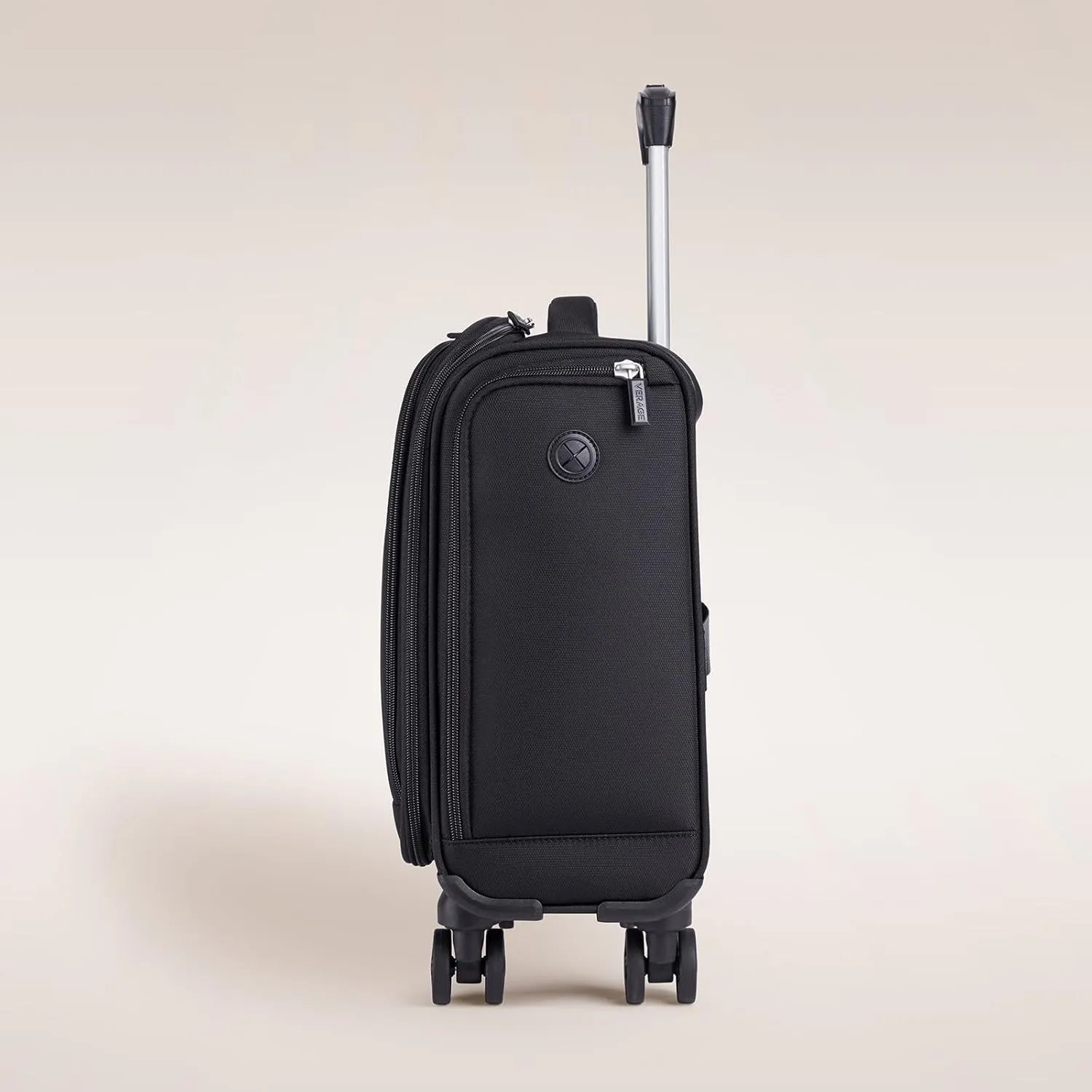 Verage Underseat Carry On Luggage with Wheels, 14.5-Inch Spinner Small Suitcase, Softside Lightweight Travel Bag for Men and Women, Airplane Carry On Bag, Black