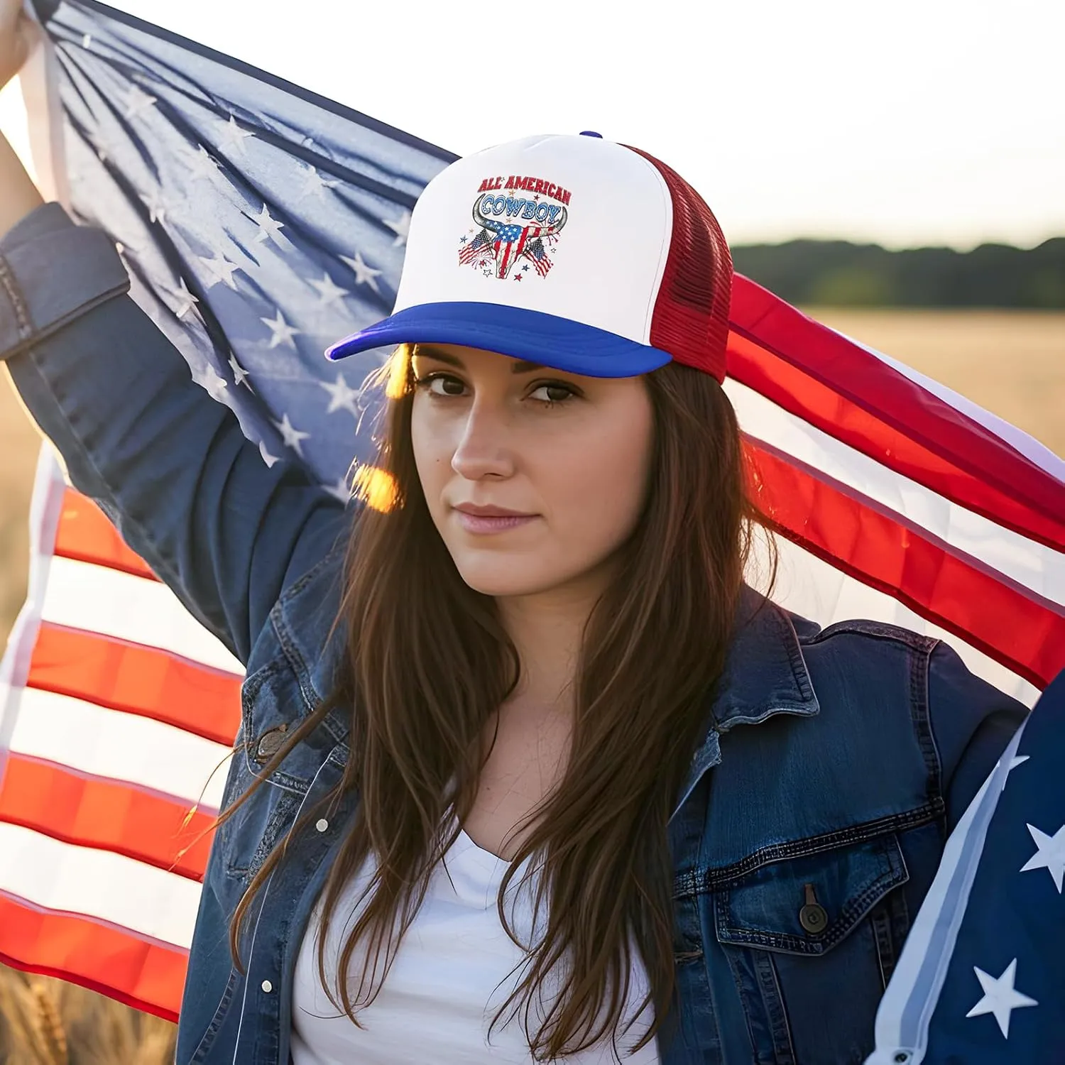 Vintage Trucker Hats Men Women Funny Cute Cowboys Trucker Hats Country Caps Adjustable Snapback Retro Trendy
