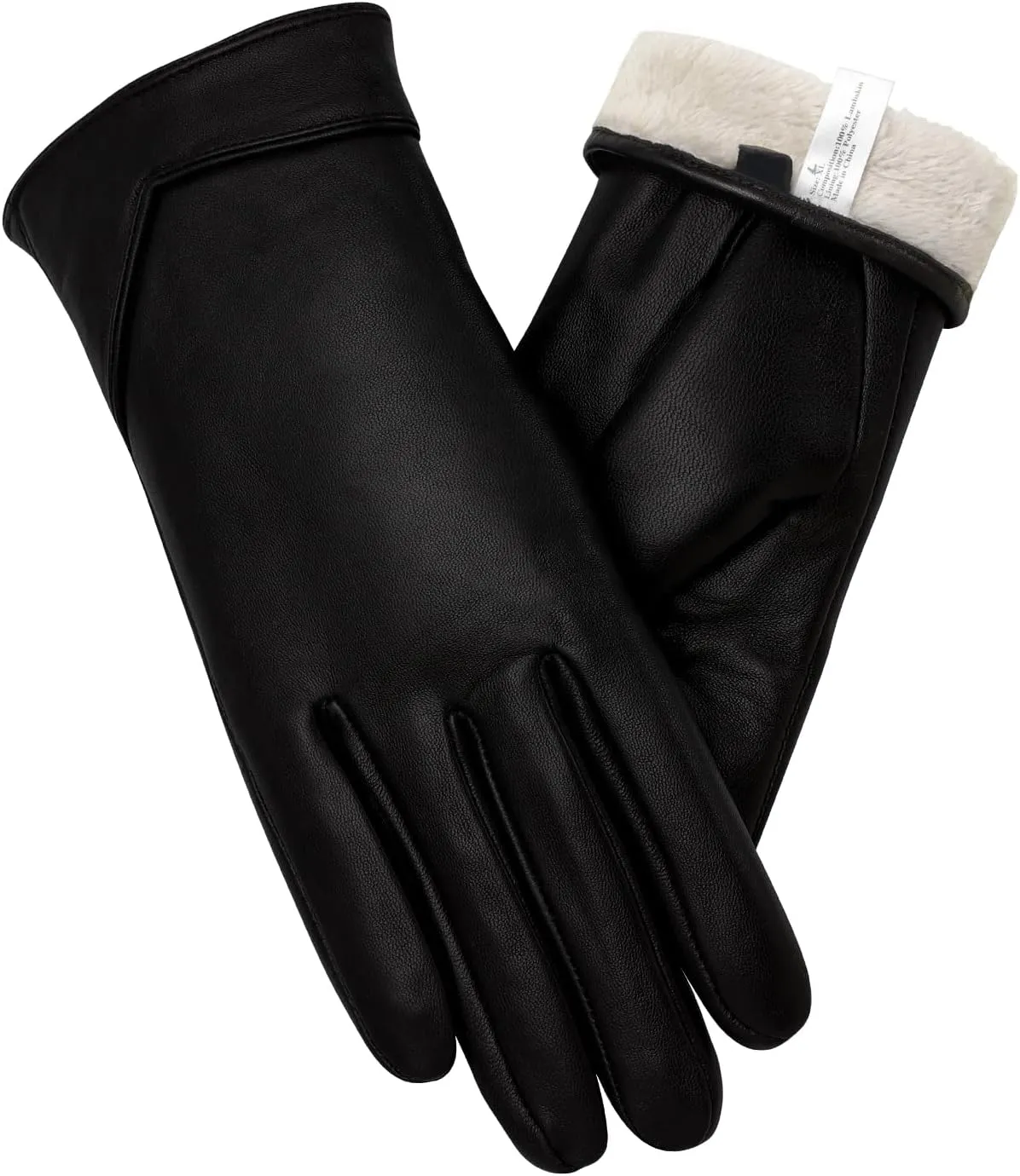 Vislivin Womens Leather Gloves Touch Screen Winter Glove Warm Driving Gloves
