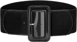 VONMELLI Stretchy Wide Women Belts Elastic Vintage Belts for Women Fashion Ladies Waist Belt for Dress