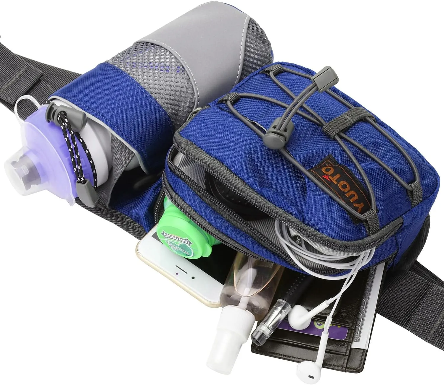 Waist Pack with Water Bottle Holder for Running Walking Hiking Fanny Pack Hydration Belt