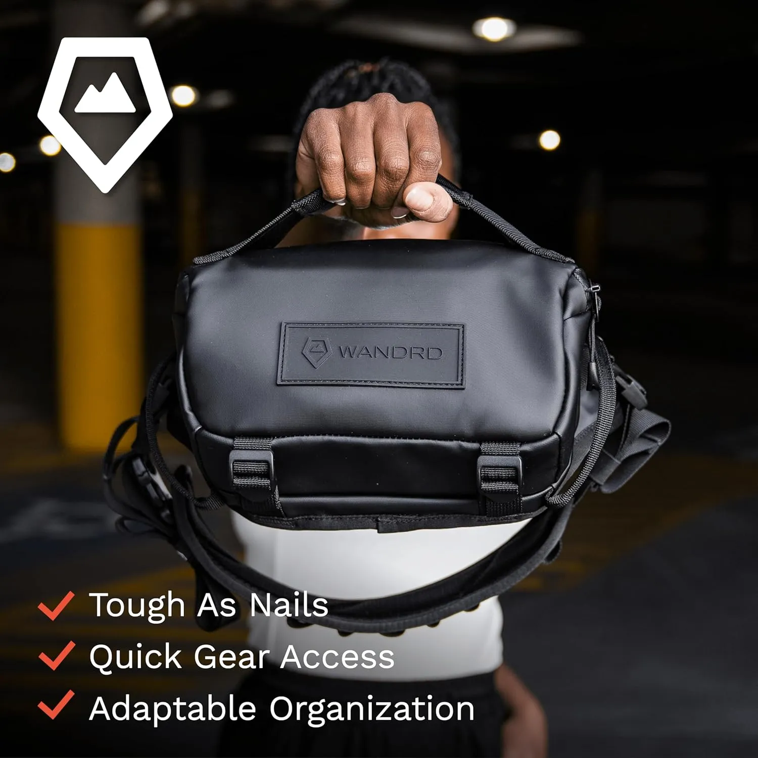 WANDRD ROGUE Sling: Compact Camera Sling and Crossbody Bag with Fast Access, 3-Way Carry Lightweight Everyday Bag Great for Travel, Photography, and Daily Use (Black)