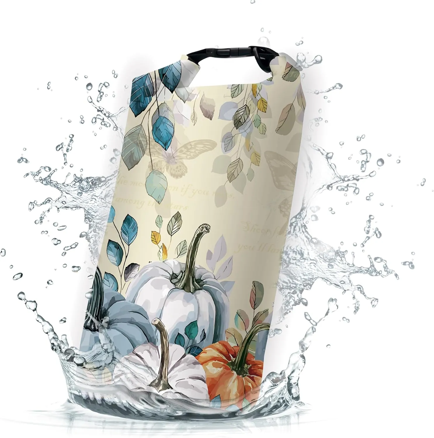 Waterproof Dry Bag,Roll Top Fall Thanksgiving Small Waterproof Backpack 5L/10L/20L Floating and Lightweight Bags for Kayaking, Boating, Fishing, Swimming and Camping