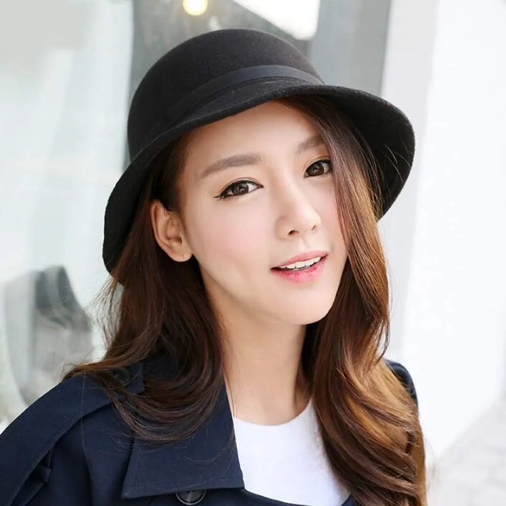 Wide Brim Hat Dress Hat for Women Ladies Church Wedding Cap Winter Hats for Women Church Hats