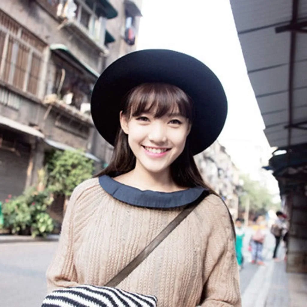 Wide Brim Hat Dress Hat for Women Ladies Church Wedding Cap Winter Hats for Women Church Hats