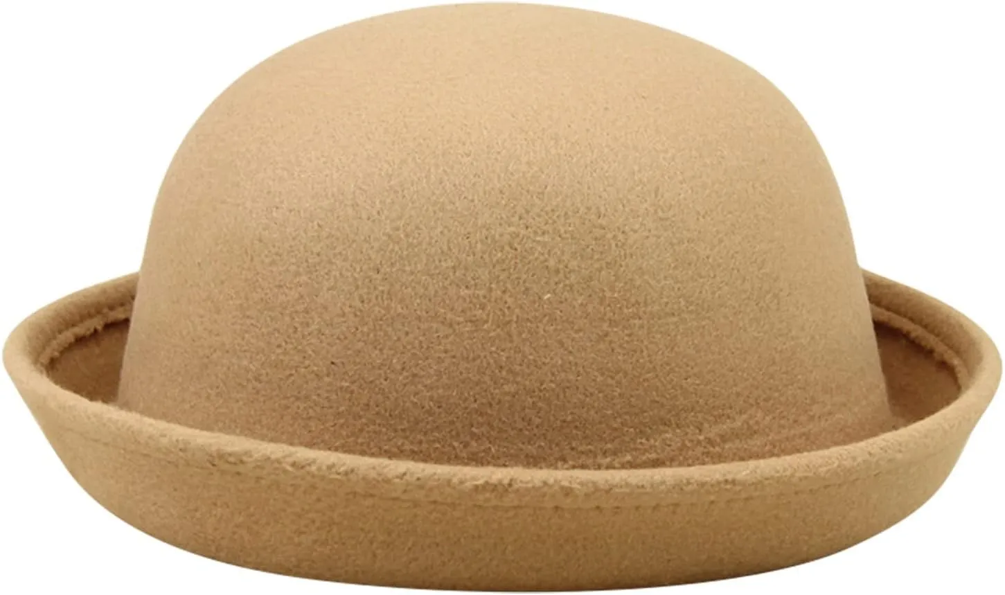Winter Bowler Hat Classic Pork-Pie Church Hats Elegant Rolled Brim Fedora Hat for Men Women