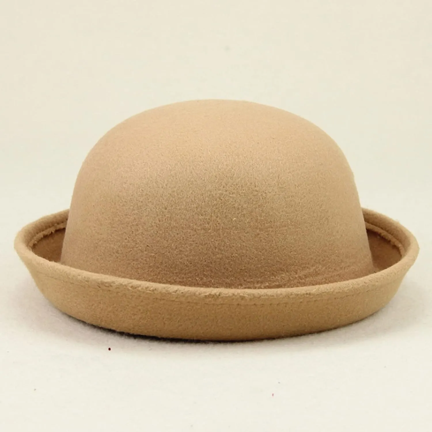 Winter Bowler Hat Classic Pork-Pie Church Hats Elegant Rolled Brim Fedora Hat for Men Women