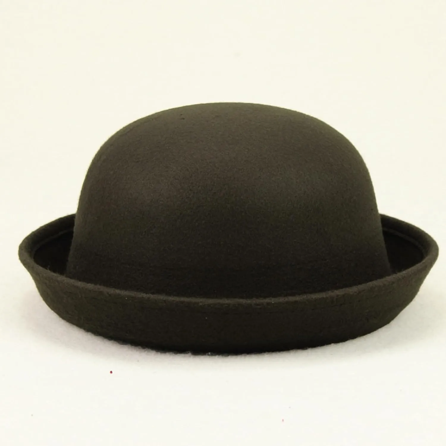 Winter Bowler Hat Classic Pork-Pie Church Hats Elegant Rolled Brim Fedora Hat for Men Women