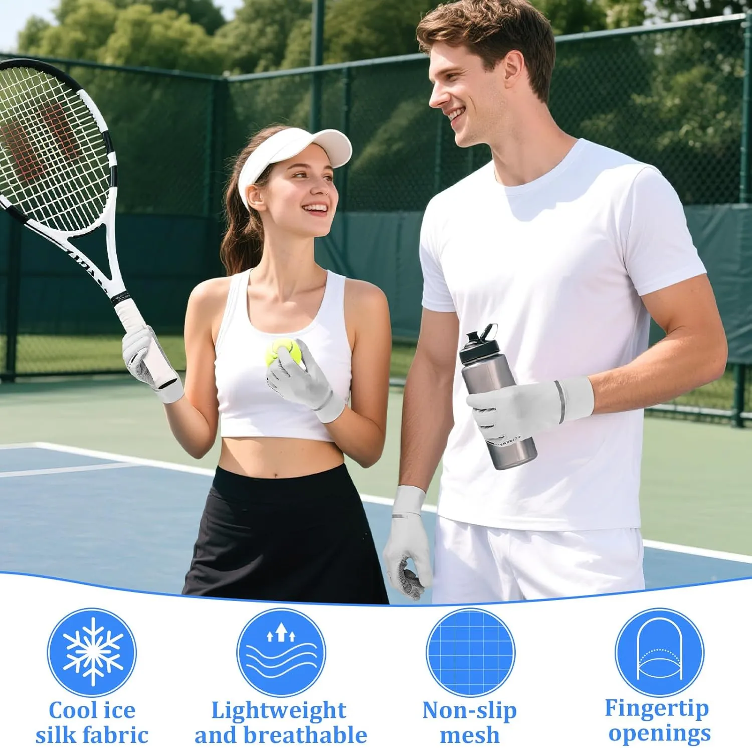 Women UV Sun Protection Gloves Driving Gloves Full Finger Breathable for Summer Outdoor Cycling