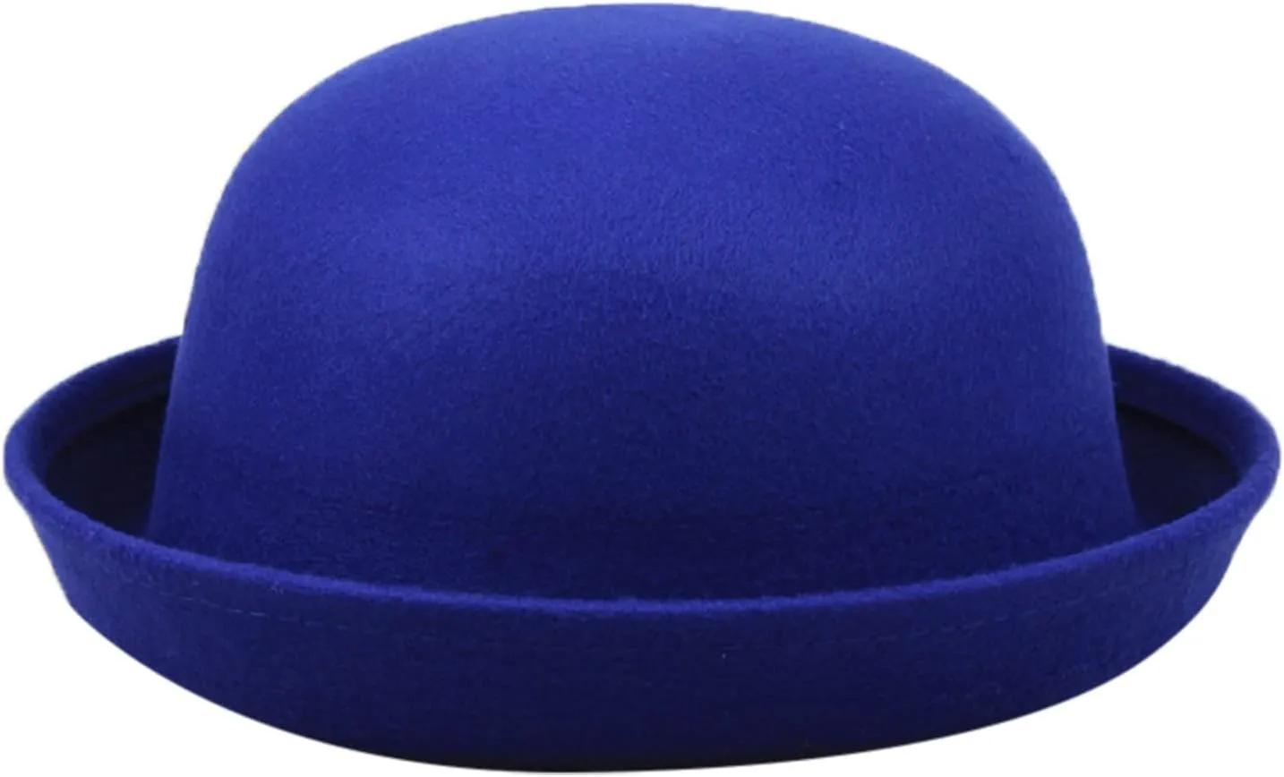Womens Fall Winter Wool Vintage Felt Bucket Bowknot Hat Church Dress Cloche Hats Wedding Fashionable Hat with Bow