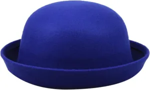 Womens Fall Winter Wool Vintage Felt Bucket Bowknot Hat Church Dress Cloche Hats Wedding Fashionable Hat with Bow