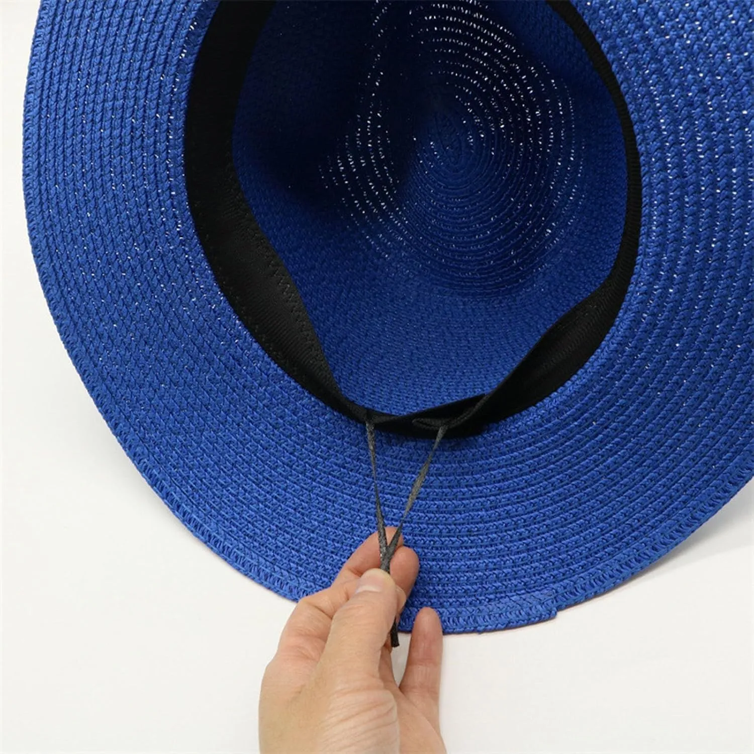 Women's Felt Fedora Hat Western Cowboy Hat with Tassel Wide Brim Panama Hats UV Protection Cap for Vacation Traval