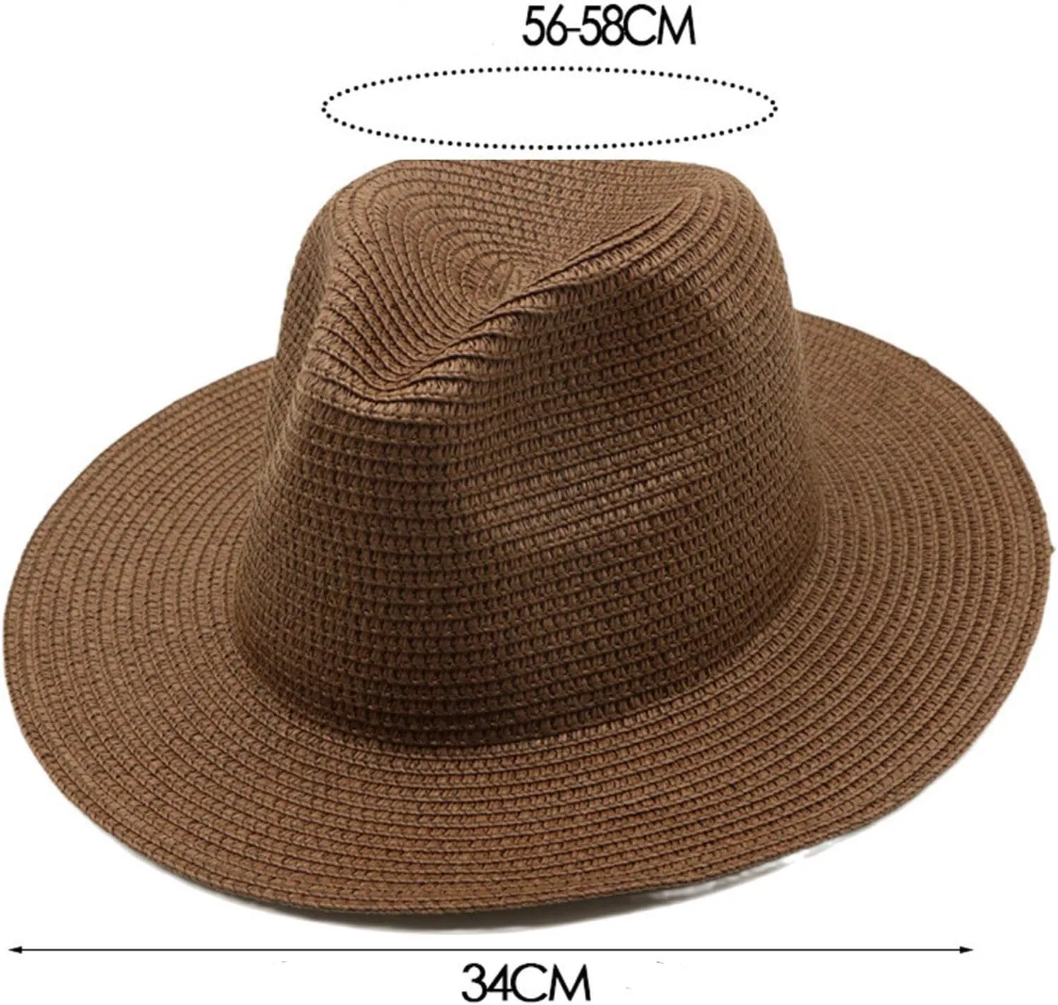 Women's Felt Fedora Hat Western Cowboy Hat with Tassel Wide Brim Panama Hats UV Protection Cap for Vacation Traval