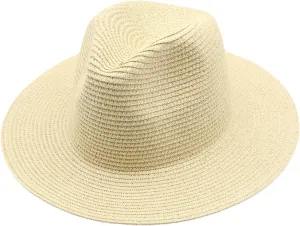 Women's Felt Fedora Hat Western Cowboy Hat with Tassel Wide Brim Panama Hats UV Protection Cap for Vacation Traval