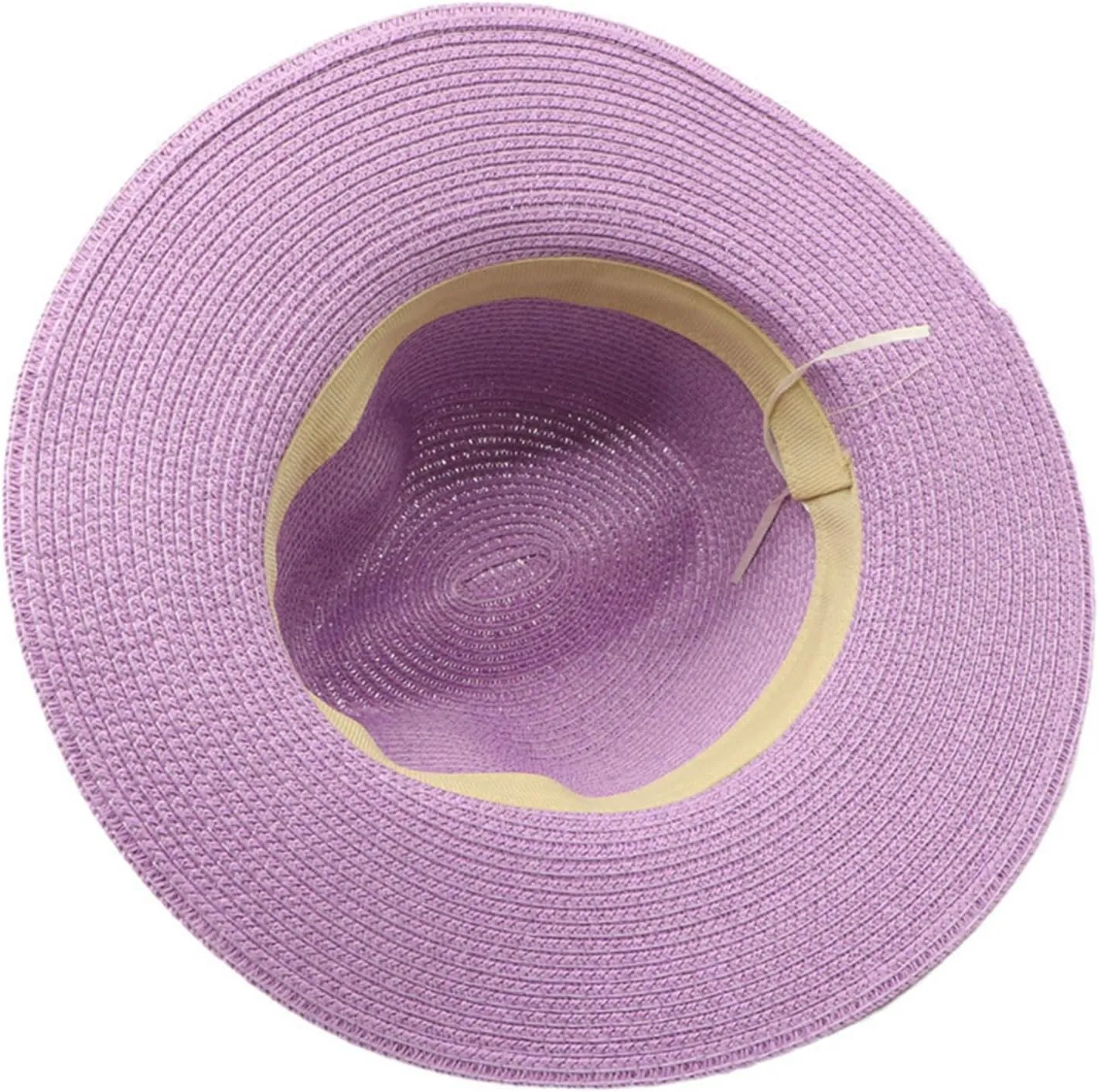 Women's Felt Fedora Hat Western Cowboy Hat with Tassel Wide Brim Panama Hats UV Protection Cap for Vacation Traval
