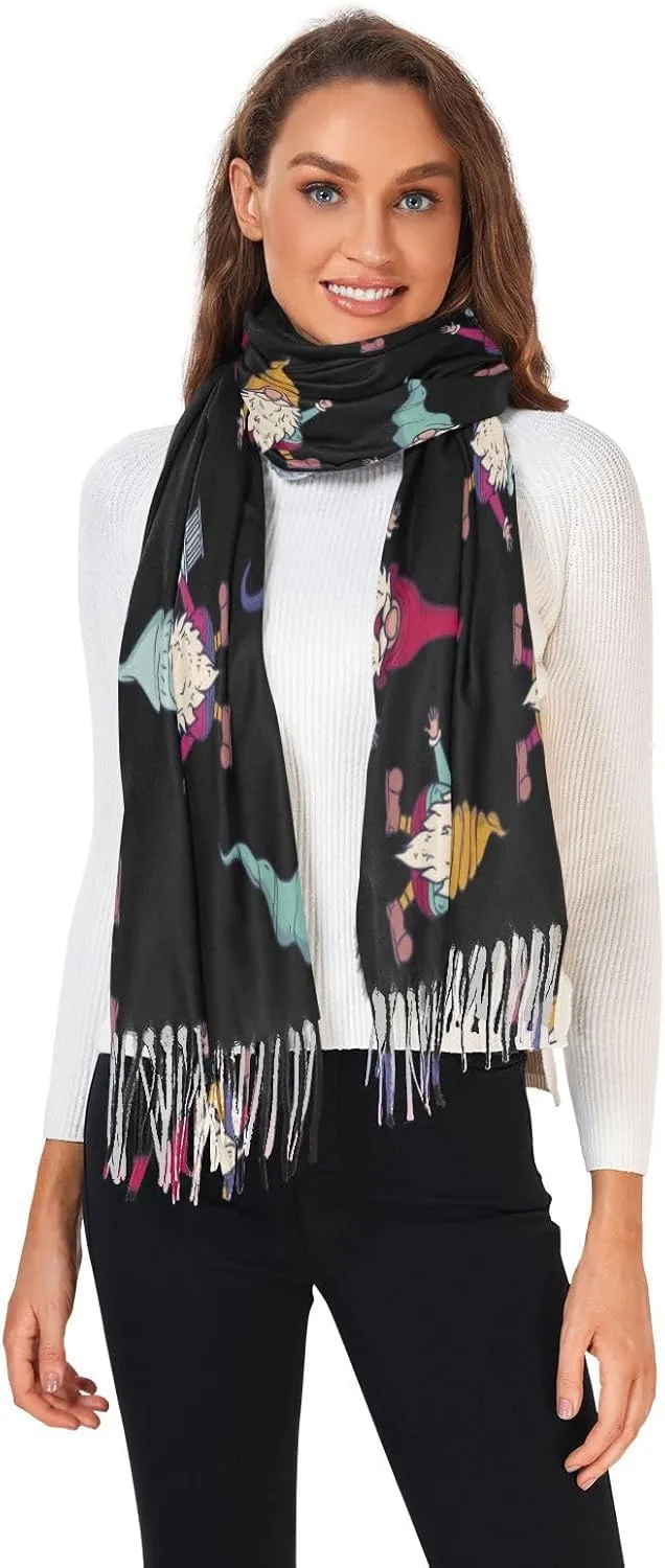Women's Scarf Shawl Cashmere Feel Scarves Fashion Soft Winter Warm Large Scarf with Tassel